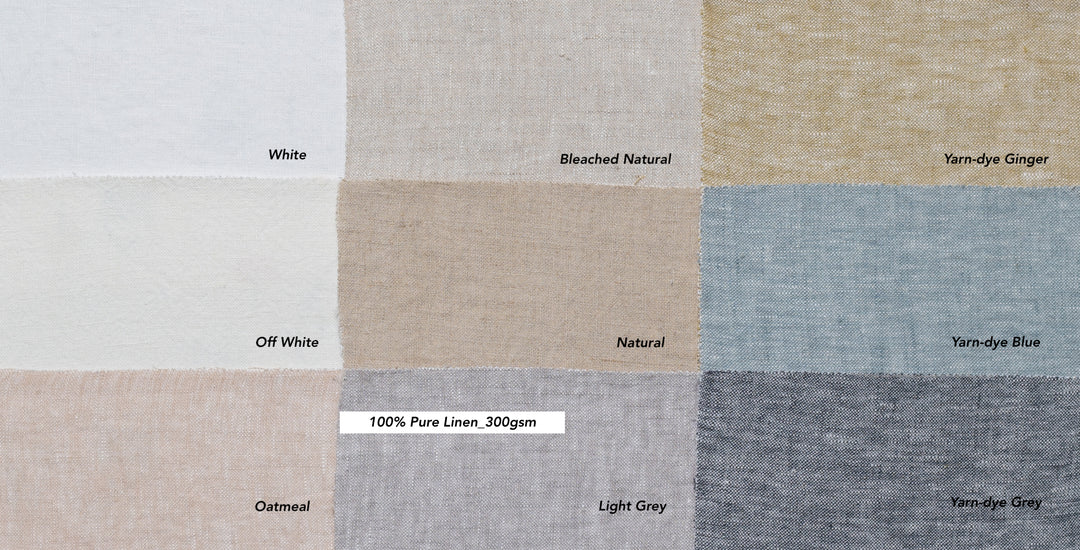 Thicker Linen Fabric Samples, 300gsm Mid Weight Curtain Swatches