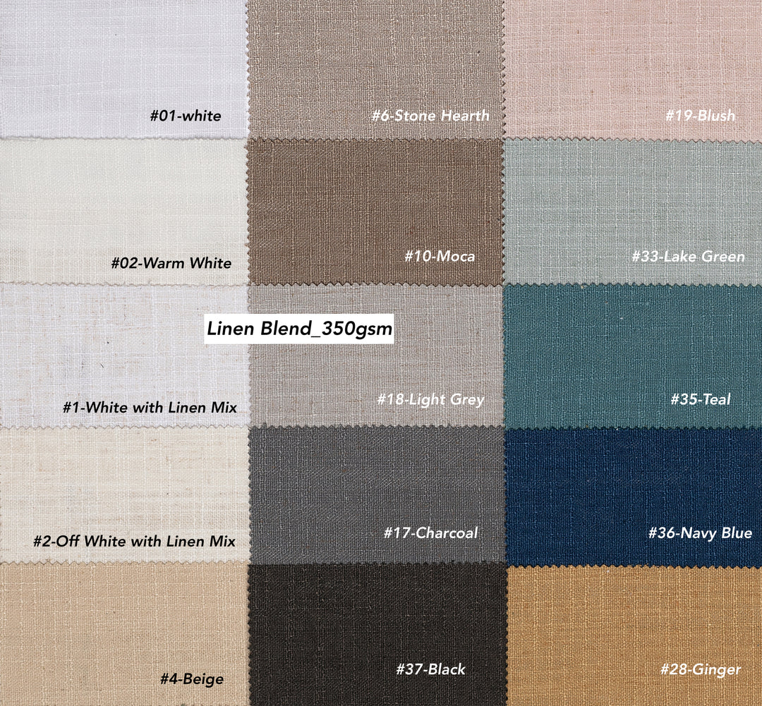 Linen Fabric Swatches, 350gsm Mid-weight Linen Blend Samples