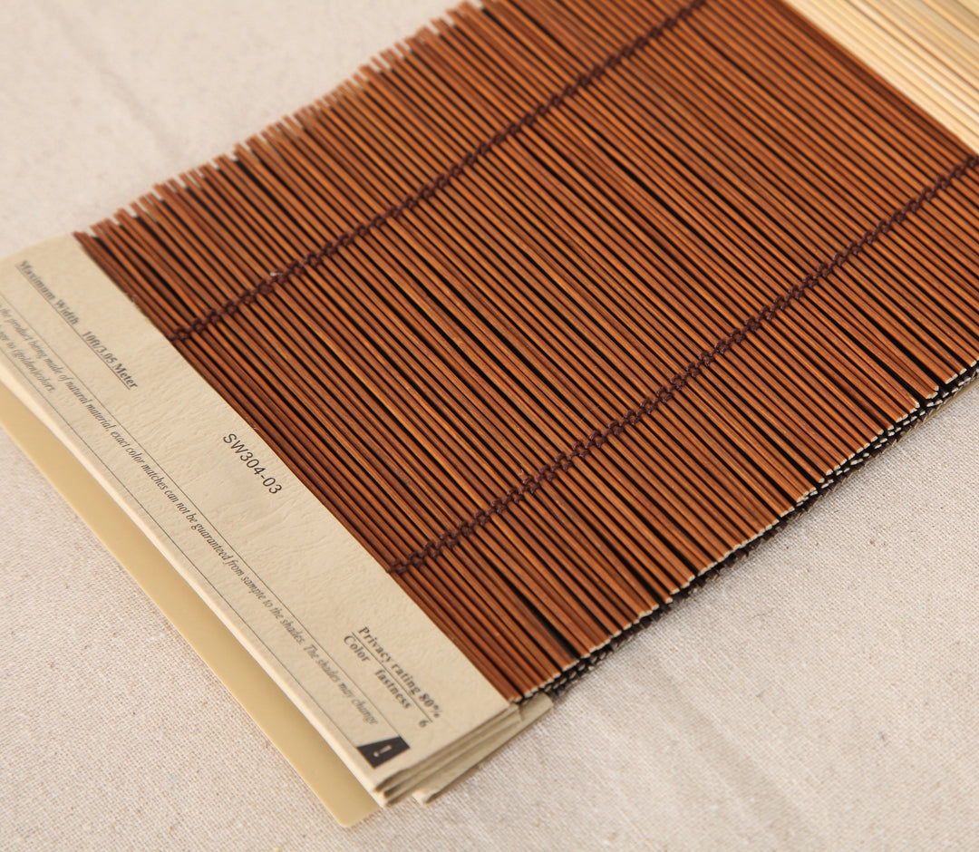 Bamboo Blind Samples, Thin Natural Bamboo Swatches