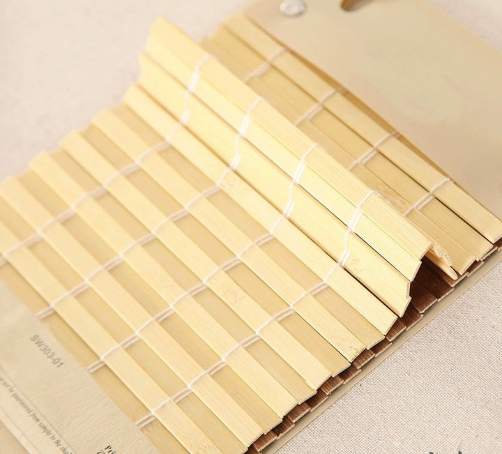 Bamboo Blind Samples, Thick Natural Bamboo Swatches