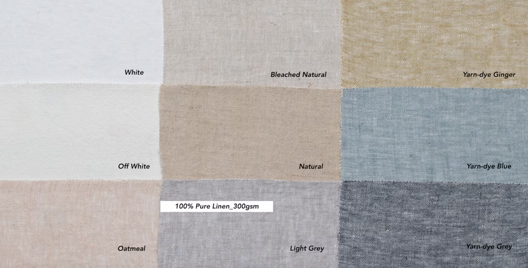 Mid to Heavy Weight Natural Linen Shades