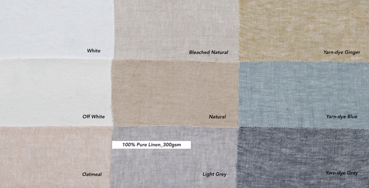 Mid to Heavy Weight Natural Linen Shades