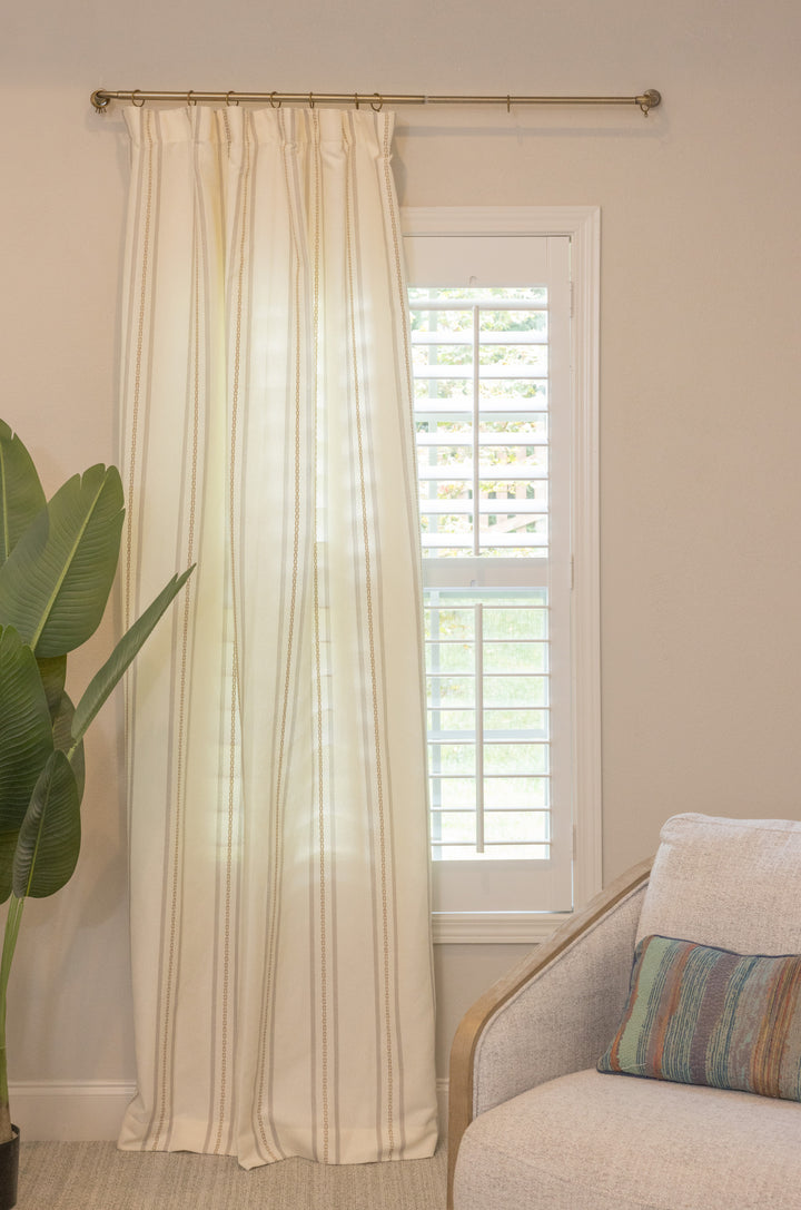 Sage Trellis Custom Curtains, One Panel