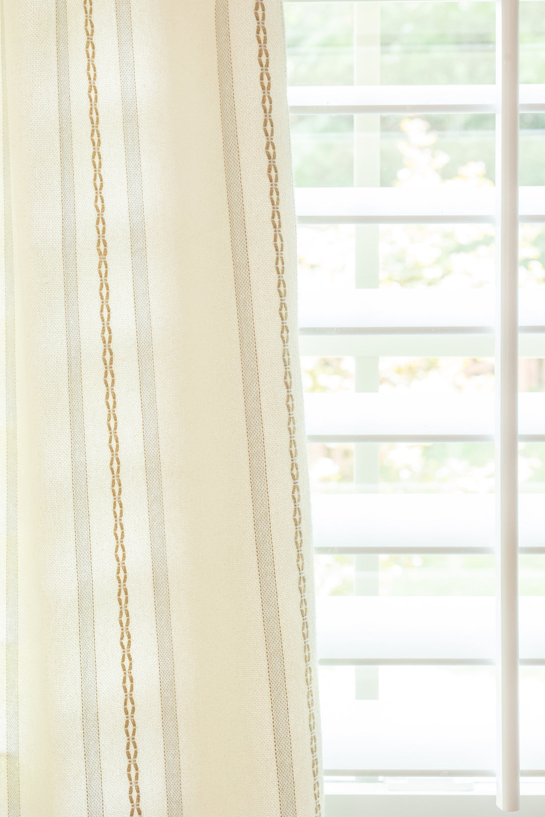 Sage Trellis Custom Curtains, One Panel
