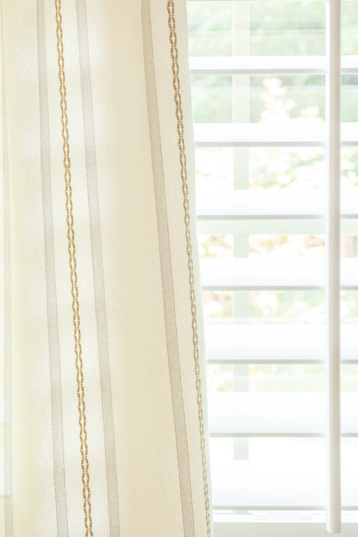 Sage Trellis Custom Curtains, One Panel