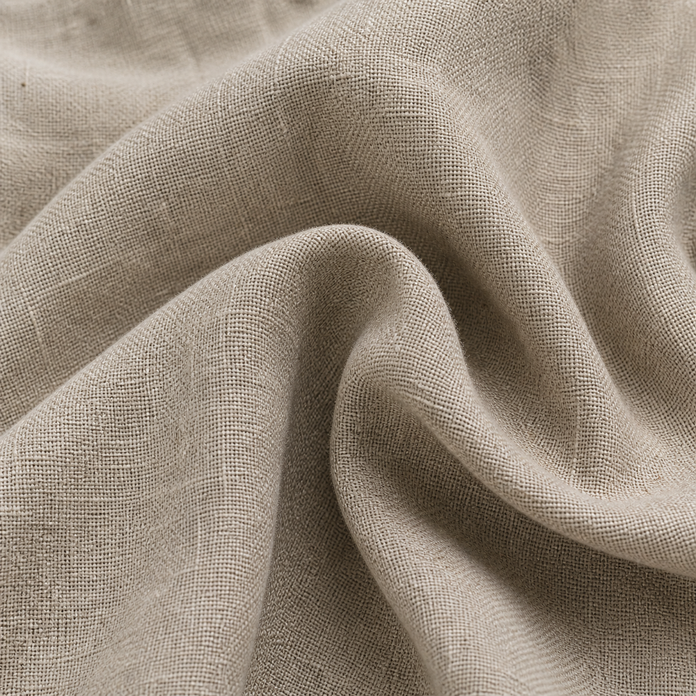 Premium curtain fabric close-up texture