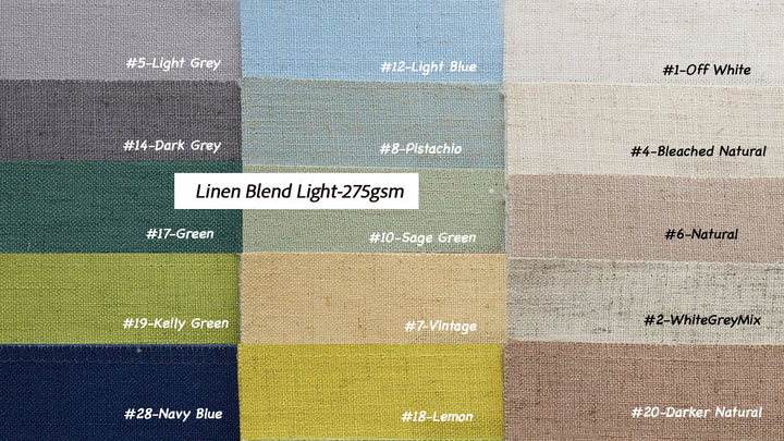 Light-Mid Weight Linen Blend Roman Shades