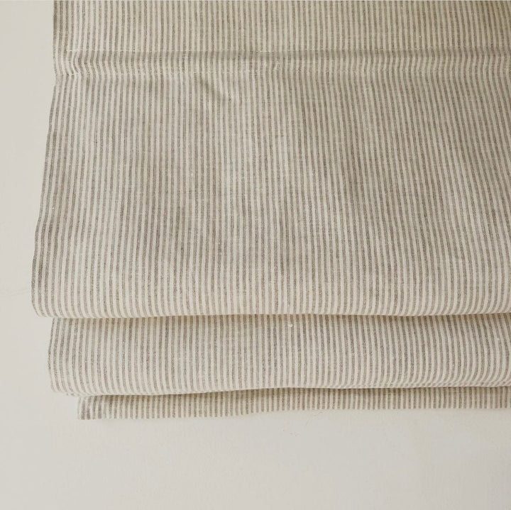 Stripe Linen Custom Roman Shades