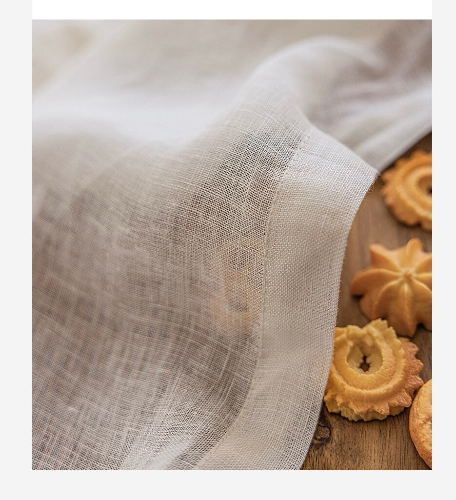 Sheer Linen Light Filtering Curtain