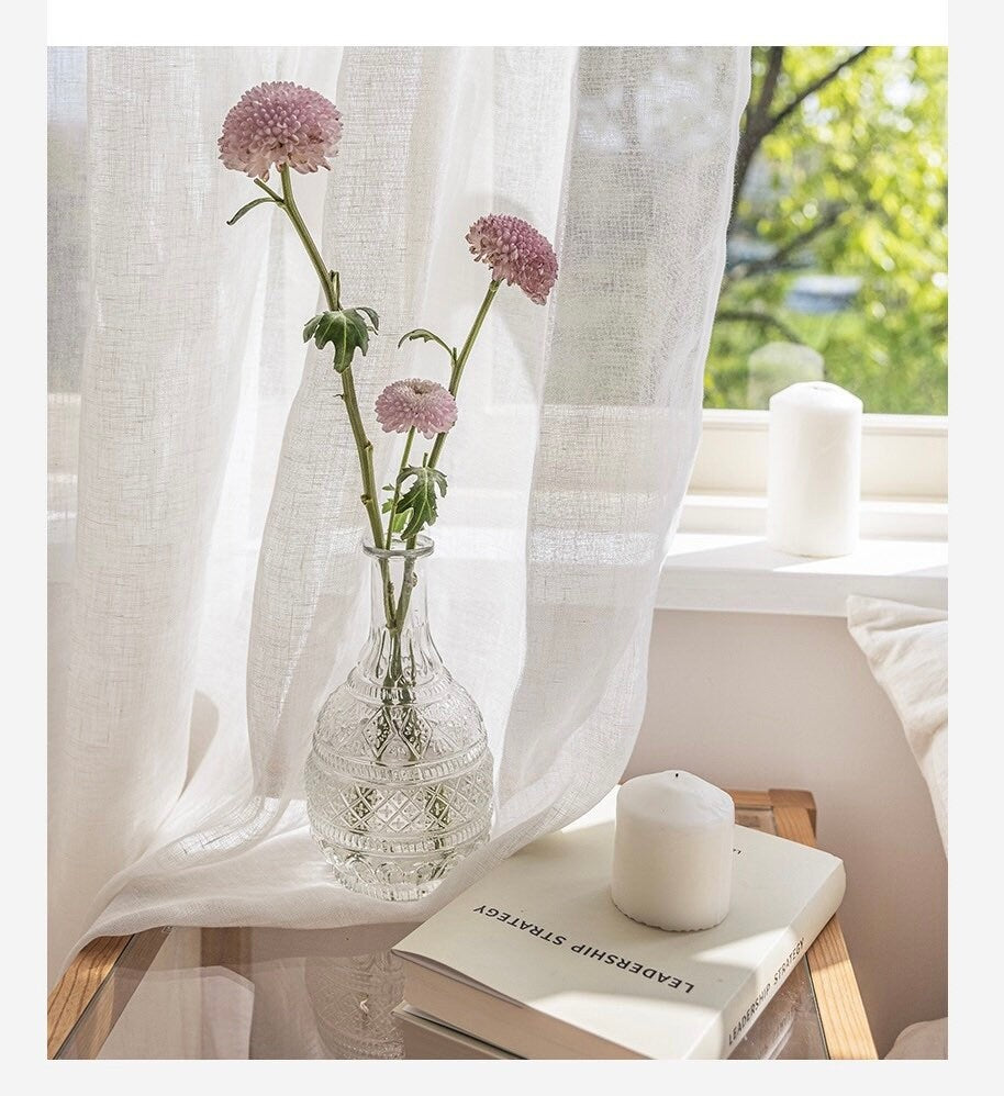Sheer Linen Light Filtering Curtain