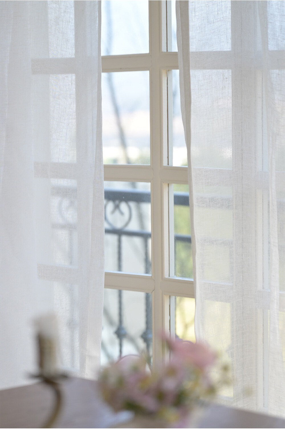 Sheer Linen Light Filtering Curtain