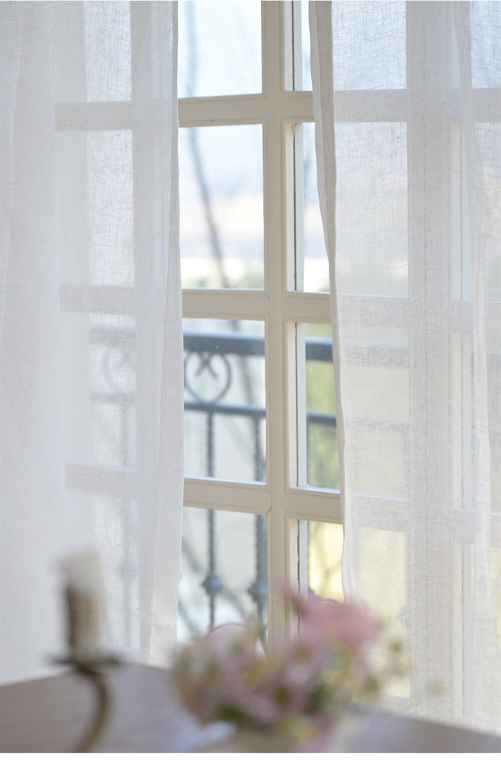 Sheer Linen Light Filtering Curtain