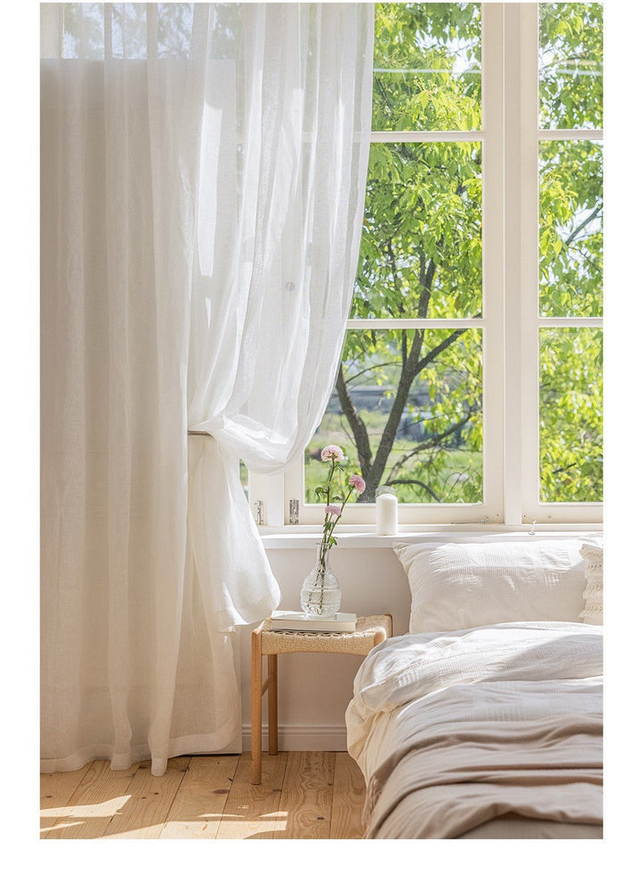 Sheer Linen Light Filtering Curtain