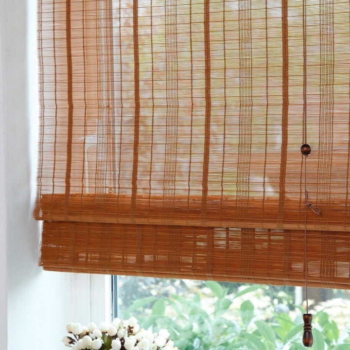 Bamboo Shade with Fabric Lining, Fabric by Chice, Custom Designer Window Covering