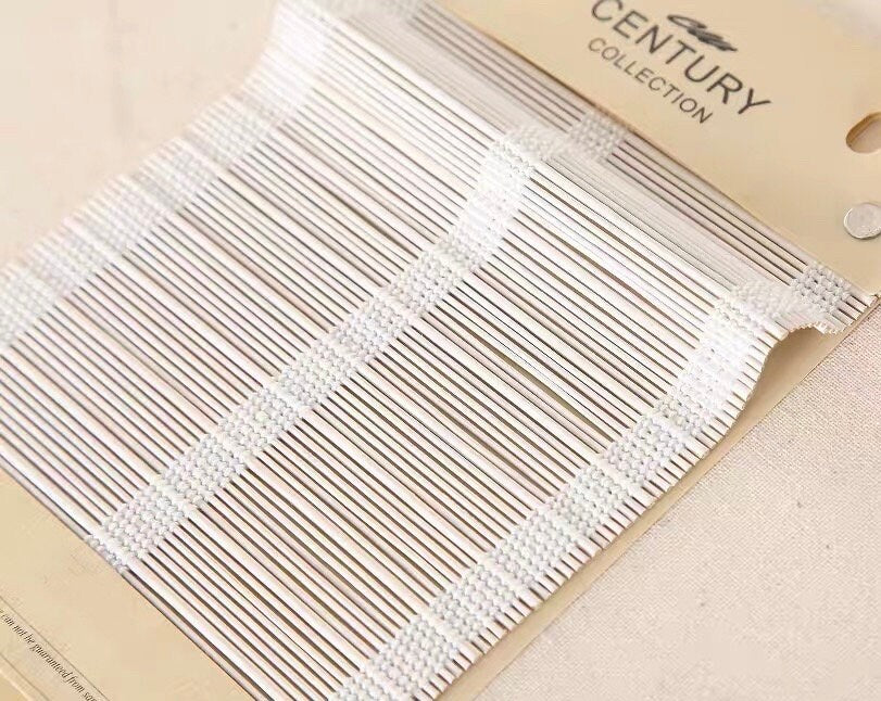 White Roll-up Bamboo Shades