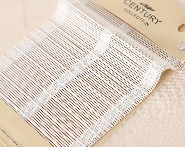 White Roll-up Bamboo Shades