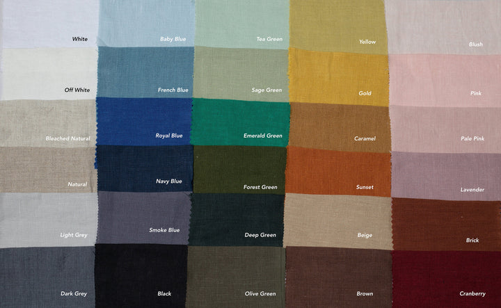 Pure Linen Relaxed Roman Shades, with Wide Side Trim