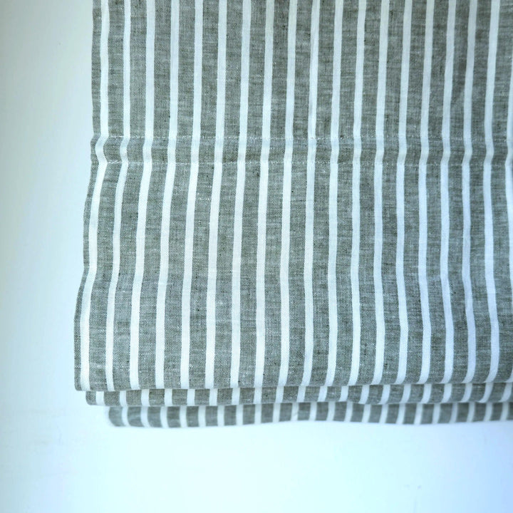 Stripe Linen Custom Roman Shades
