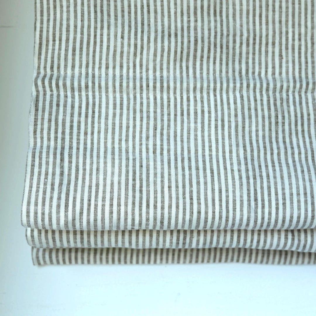 Stripe Linen Custom Roman Shades