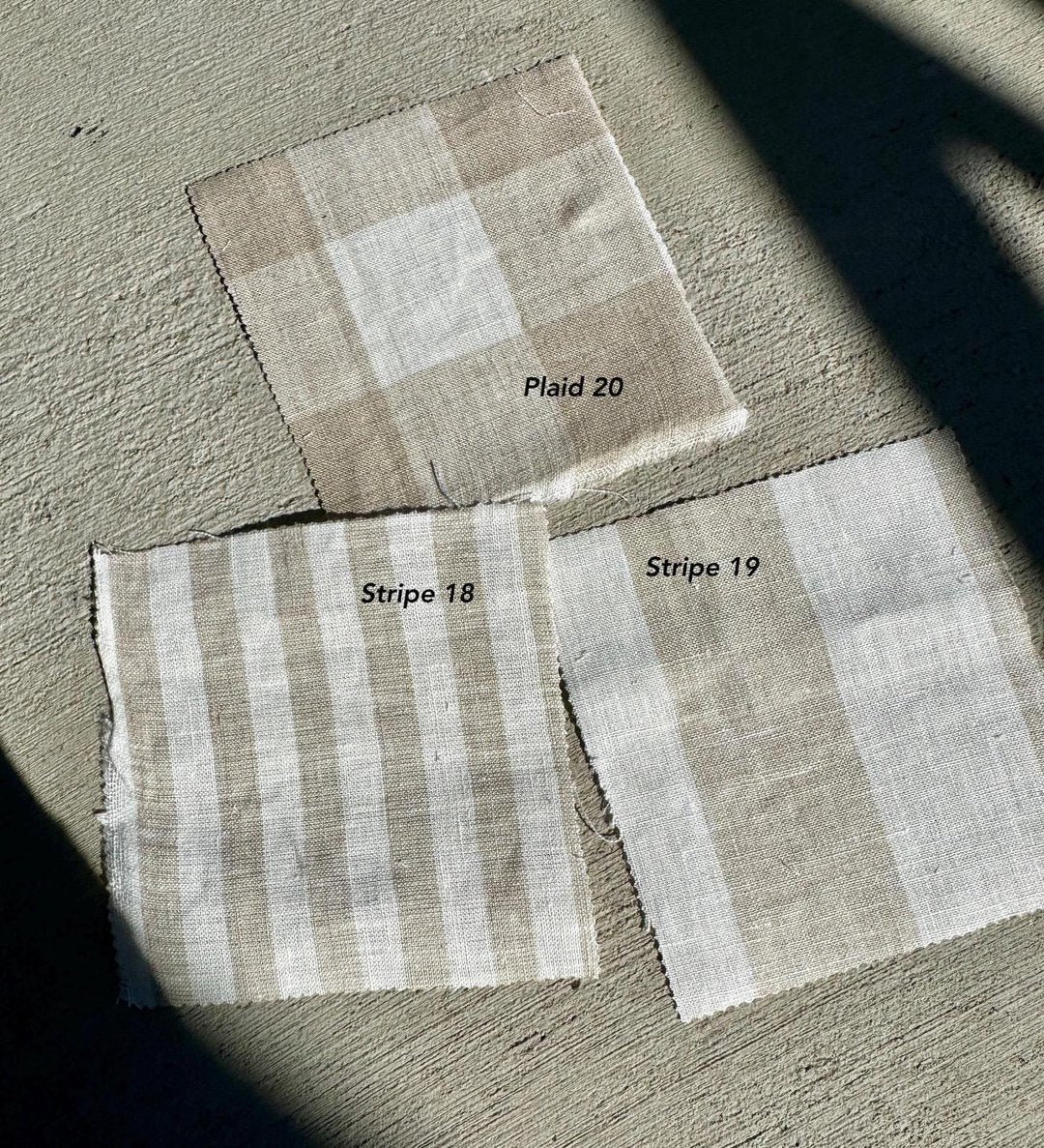 Fabric samples for curtains, Classic stripes, Pure Linen Fabric Swatches: Curtain & Roman Shade Material