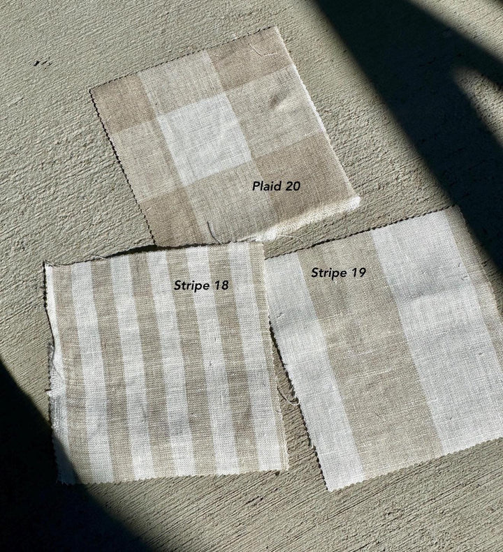 Fabric samples for curtains, Classic stripes, Pure Linen Fabric Swatches: Curtain & Roman Shade Material