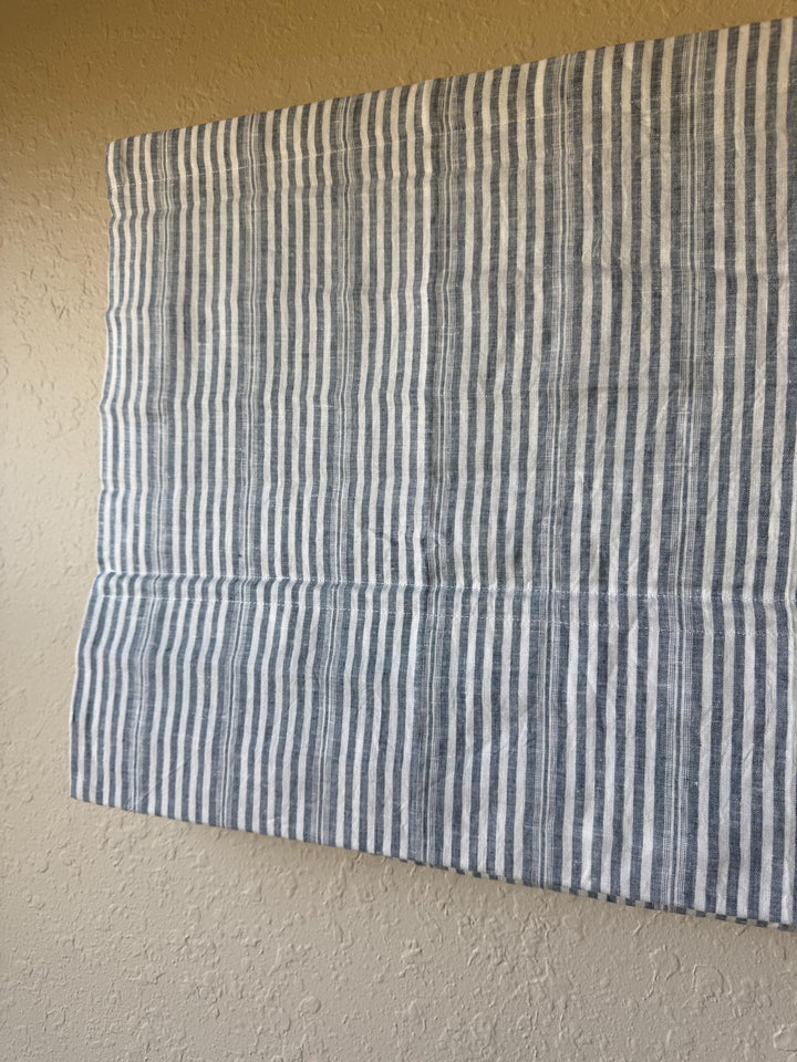 Stripe Linen Custom Roman Shades