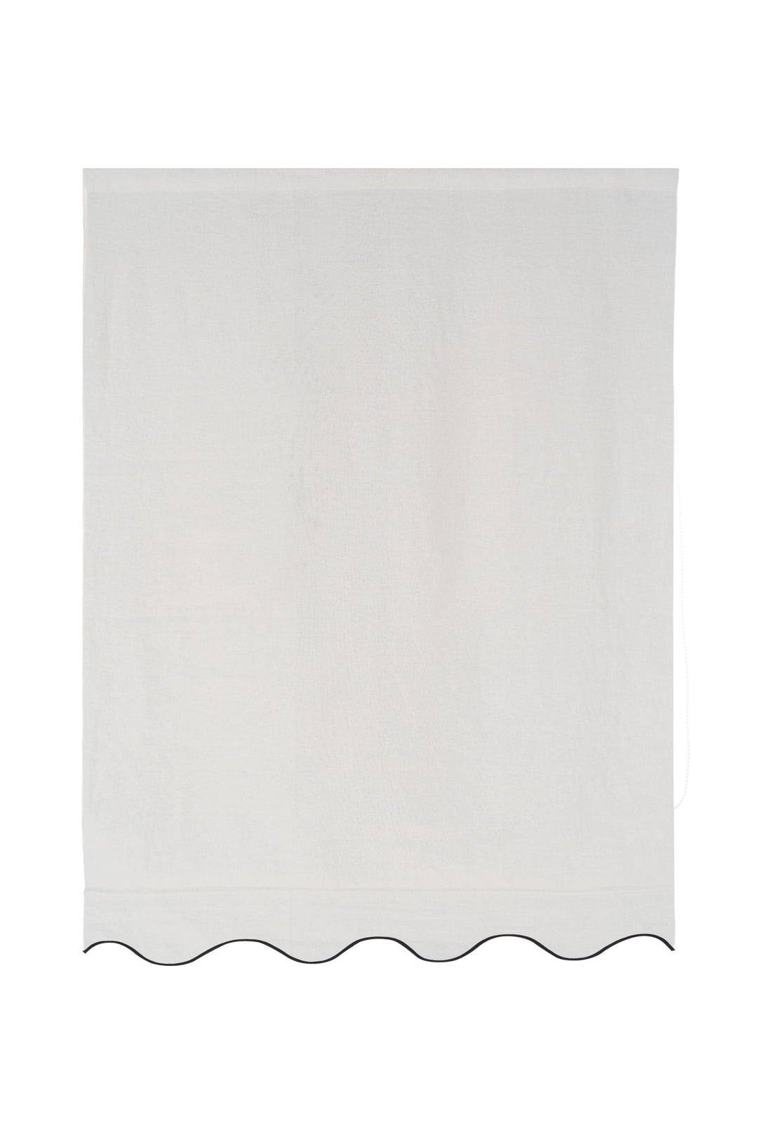 White Scallop and Colored Edge Custom Roman Shades