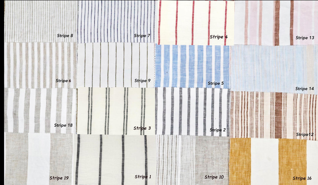 Fabric samples for curtains, Classic stripes, Pure Linen Fabric Swatches: Curtain & Roman Shade Material