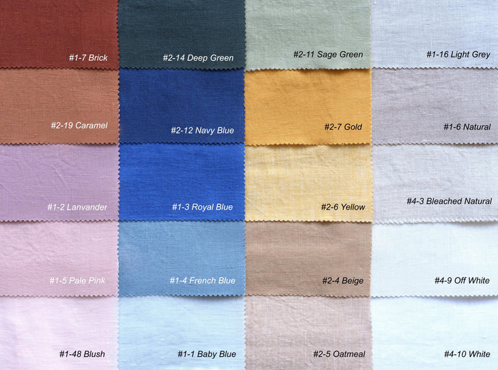 Tan Stripe Custom Shower Curtain with Sage Green Tie Top, Pure Linen Shower Curtains