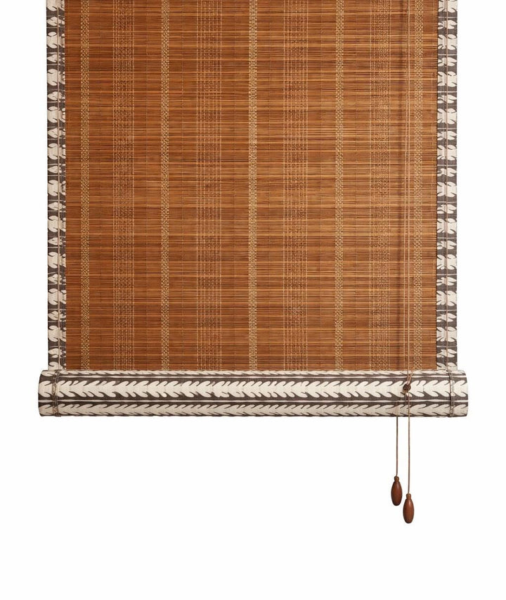 Bamboo Shade with Fabric Lining, Fabric by Chice, Custom Designer Window Covering