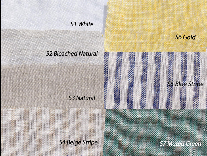 Pure Linen Fabric 110gsm Sheer Linen Swatches - Curtain & Roman Shade
