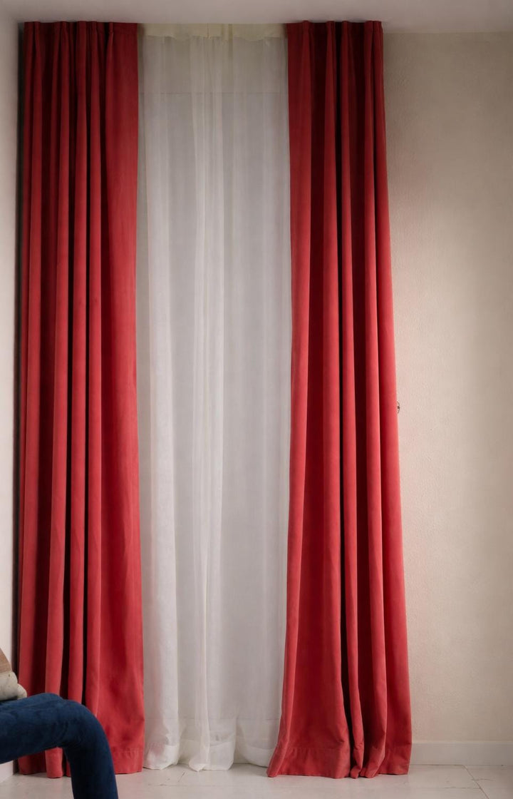 Velvet Curtains, 100% Cotton Velvet Custom Drapes, Soft Glow Window Treatment