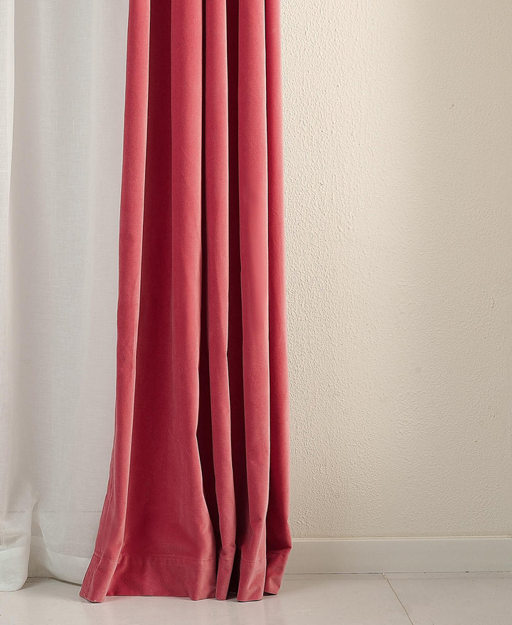 Velvet Curtains, 100% Cotton Velvet Custom Drapes, Soft Glow Window Treatment