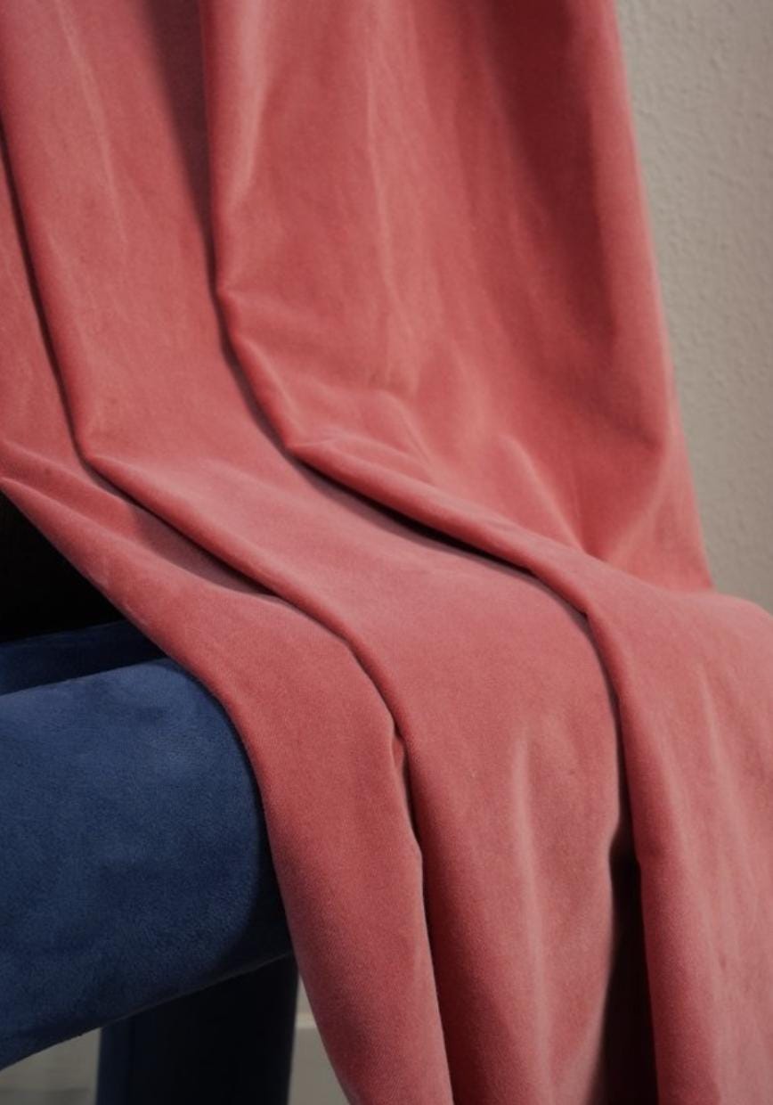 Velvet Curtains, 100% Cotton Velvet Custom Drapes, Soft Glow Window Treatment