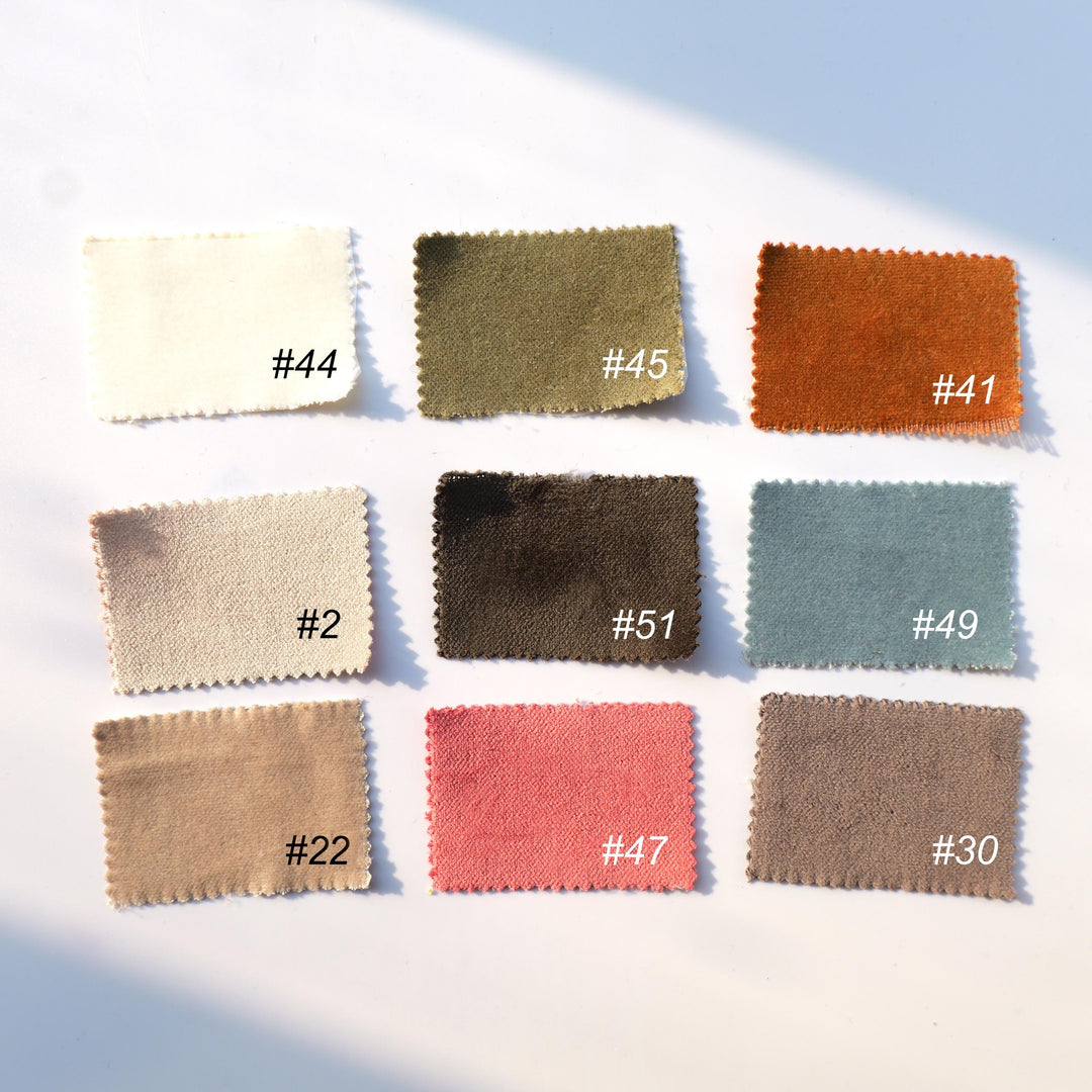 Cotton Velvet Fabric Samples for Curtains and Roman Shades