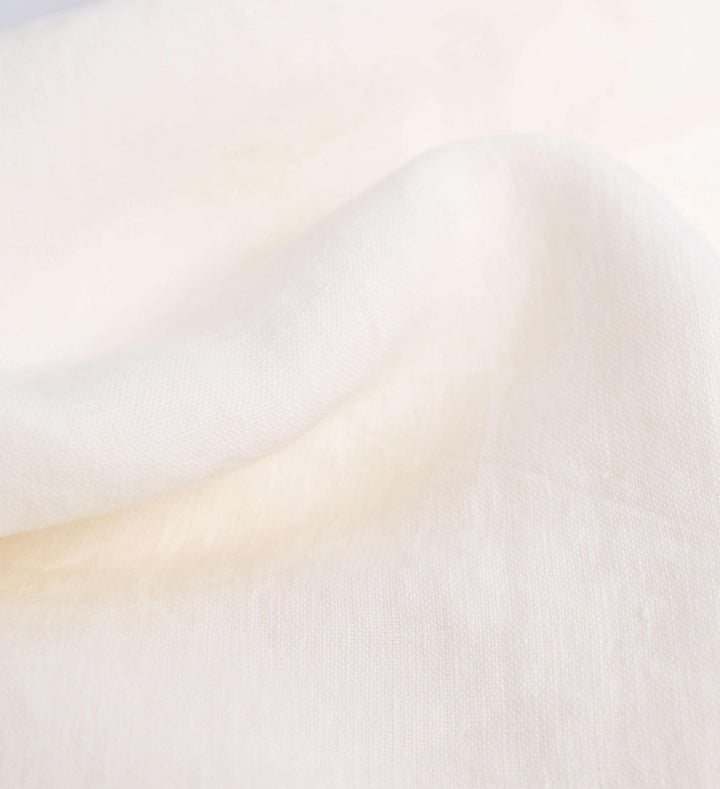 Heavier Pure Linen Custom Curtains Heritage Ivory, One Panel