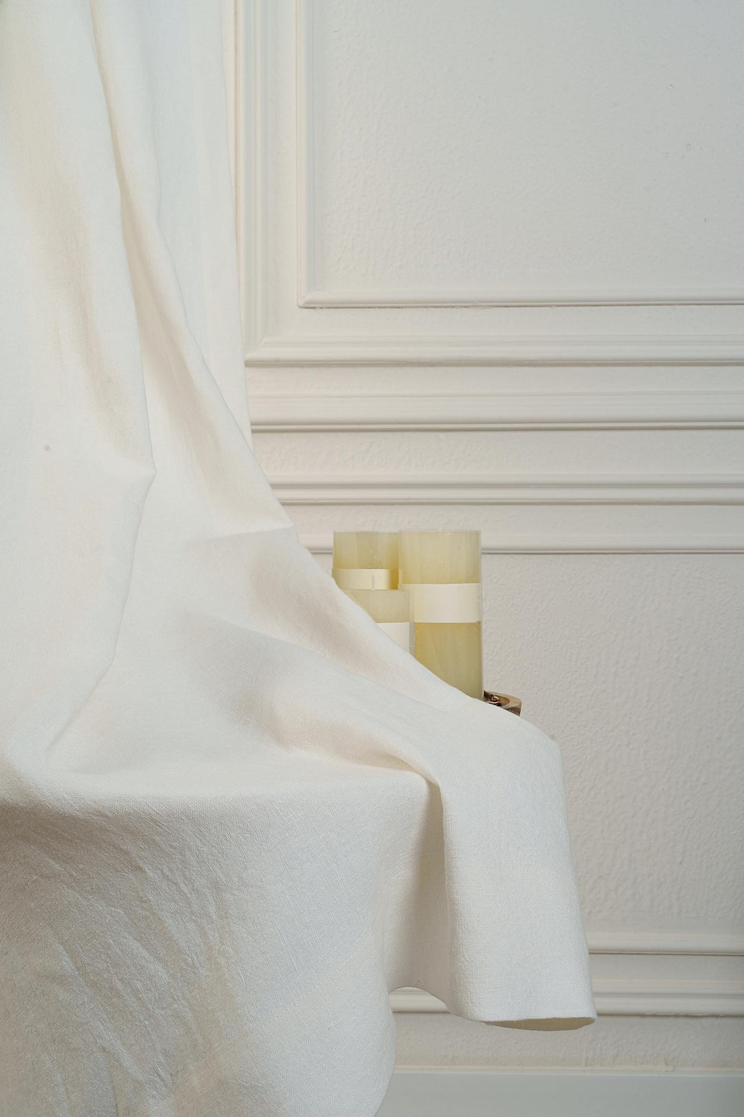 Heavier Pure Linen Custom Curtains Heritage Ivory, One Panel