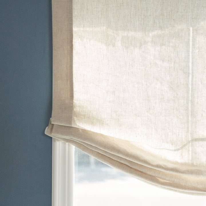 Relaxed Linen Roman Shades