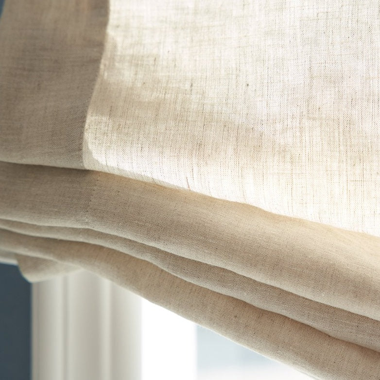 Relaxed Linen Roman Shades