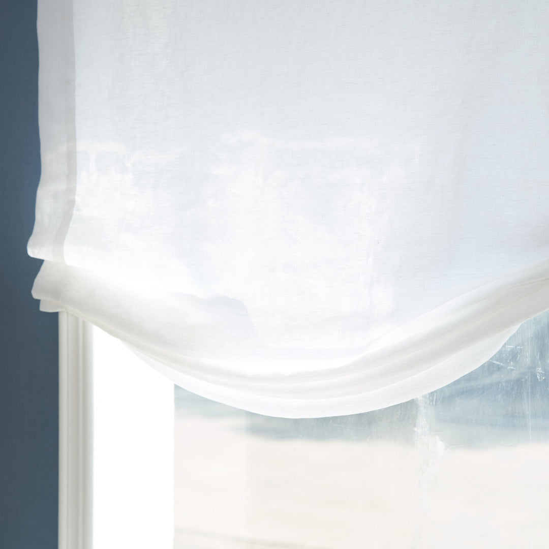 Relaxed Linen Roman Shades