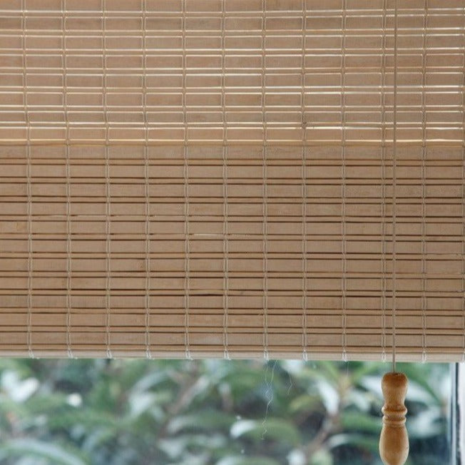 Bamboo Shades with Scallop Valance
