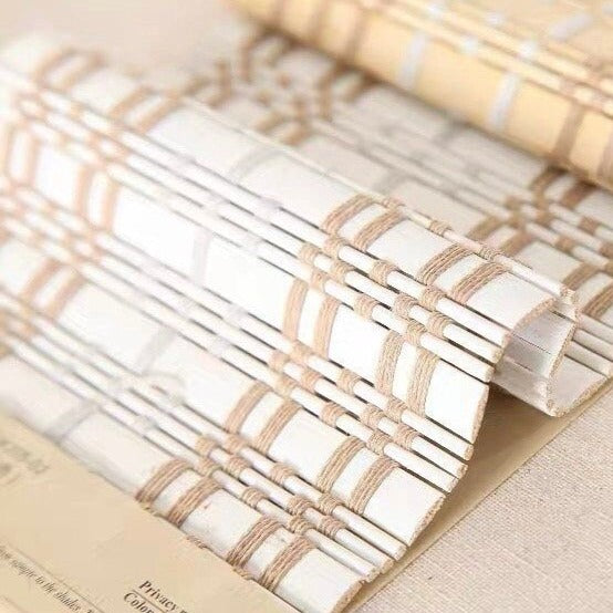 White Beige Bamboo Swatches, Shelooms Exclustive
